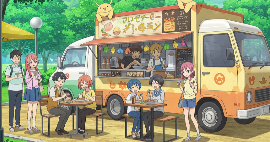 キッチンカーのイラスト